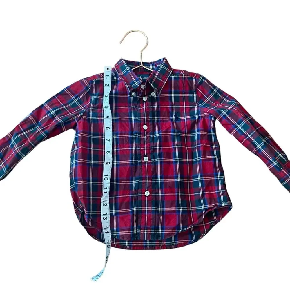 Ralph Lauren plaid button down shirt size 24 months